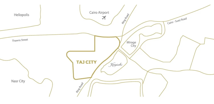  موقع كمبوند تاج سيتي